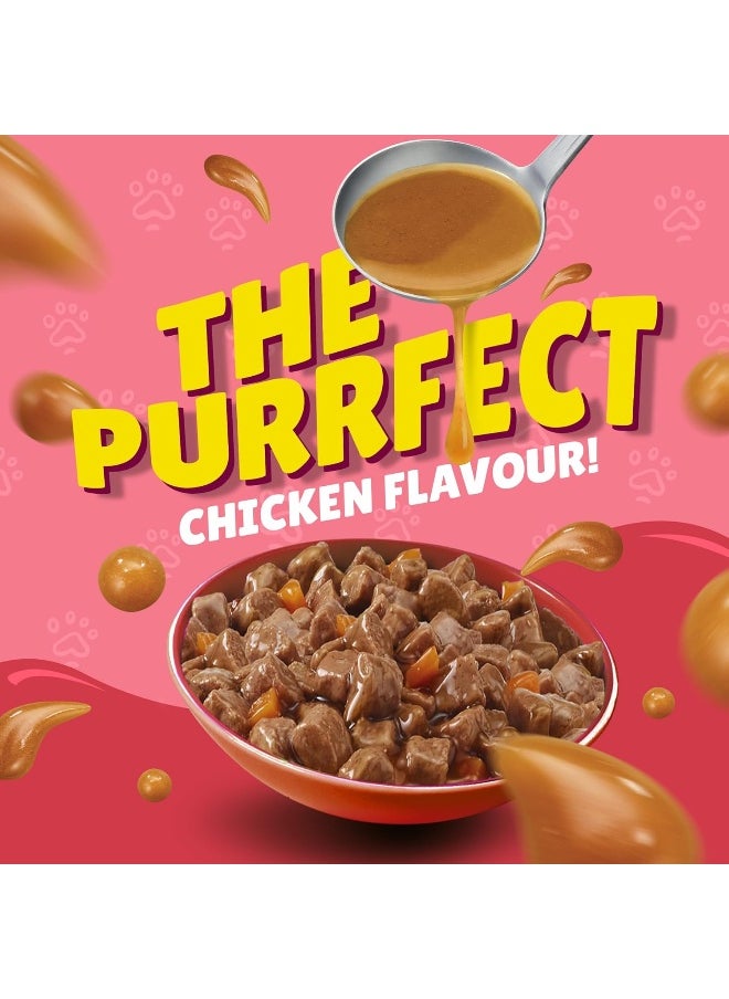 Friskies Purina - Purina Kitten Chicken Chunks In Gravy Wet Cat Food Pouch 85G (26 Pouches)