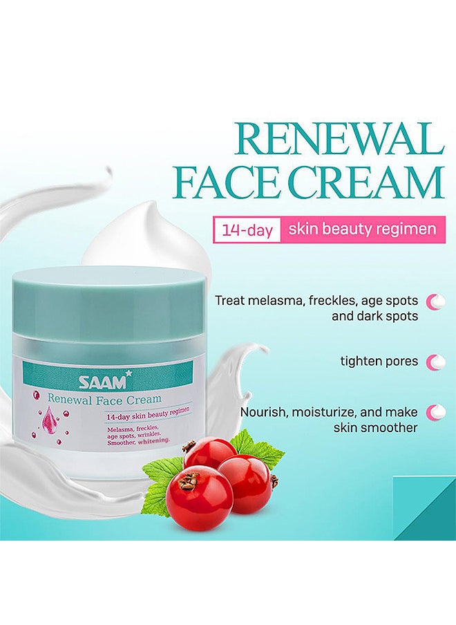 Saam Renewal Face Cream, Saam Cosmetics Cream Dark Spots Cream, Saam Renewal Face Cream 50g For Melasma And Freckles Treatment For All Skin Types, Anti-Wrinkle Face Cream, Saam Face Cream Korean