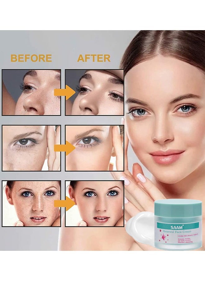 Saam Renewal Face Cream, Saam Cosmetics Cream Dark Spots Cream, Saam Renewal Face Cream 50g For Melasma And Freckles Treatment For All Skin Types, Anti-Wrinkle Face Cream, Saam Face Cream Korean