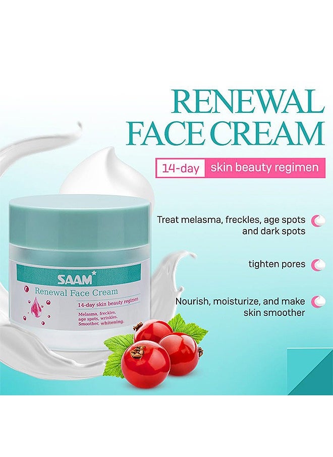 Saam Renewal Face Cream, Saam Cosmetics Cream Dark Spots Cream, Saam Renewal Face Cream 50g For Melasma And Freckles Treatment For All Skin Types, Anti-Wrinkle Face Cream, Saam Face Cream Korean
