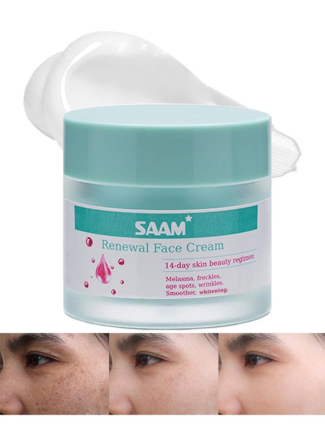 Saam Renewal Face Cream, Saam Cosmetics Cream Dark Spots Cream, Saam Renewal Face Cream 50g For Melasma And Freckles Treatment For All Skin Types, Anti-Wrinkle Face Cream, Saam Face Cream Korean
