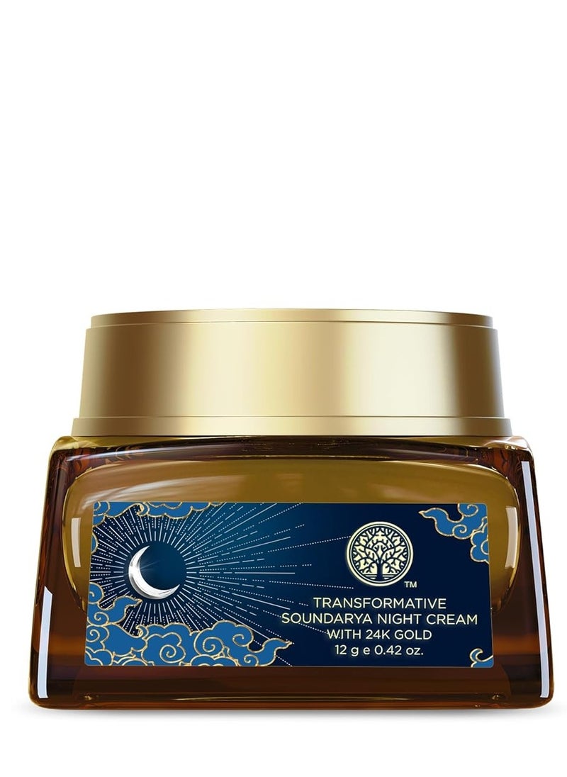 Soundarya Anti Ageing Night Cream with Real 24K Gold | For Dry & Dehydrated Skin | With Bakuchiol & Hyaluronic Acid | Moisturising and Hydrating