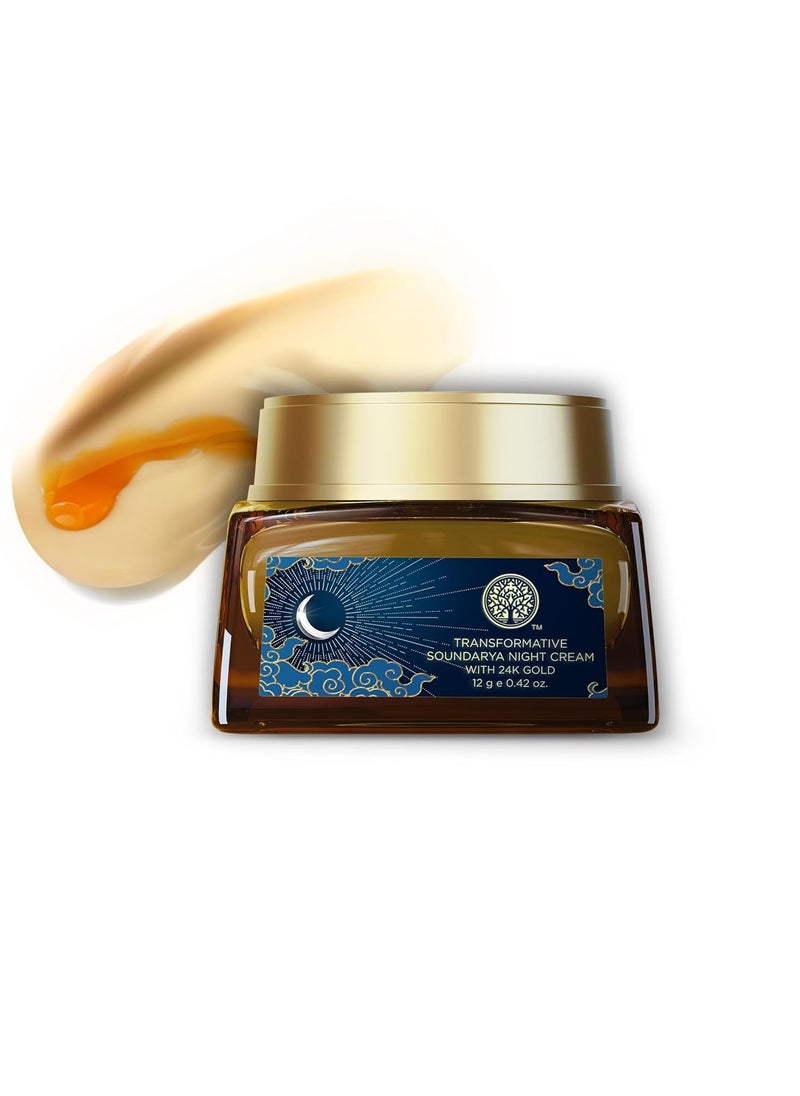 Soundarya Anti Ageing Night Cream with Real 24K Gold | For Dry & Dehydrated Skin | With Bakuchiol & Hyaluronic Acid | Moisturising and Hydrating