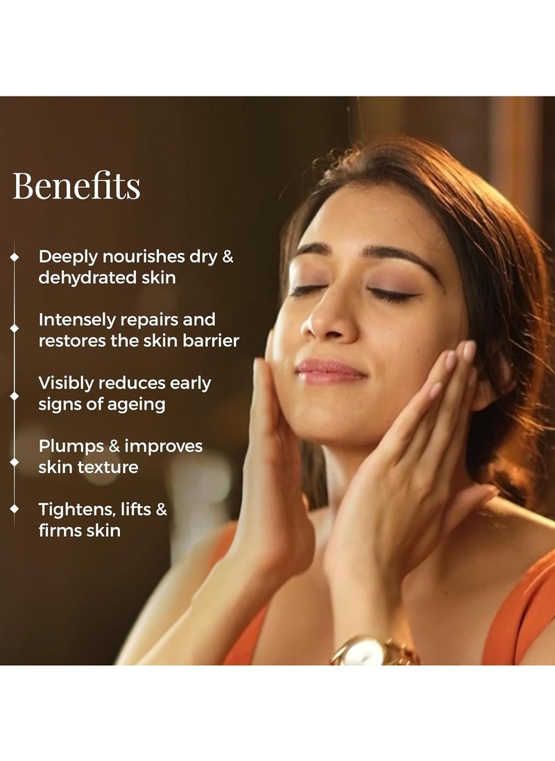 Soundarya Anti Ageing Night Cream with Real 24K Gold | For Dry & Dehydrated Skin | With Bakuchiol & Hyaluronic Acid | Moisturising and Hydrating