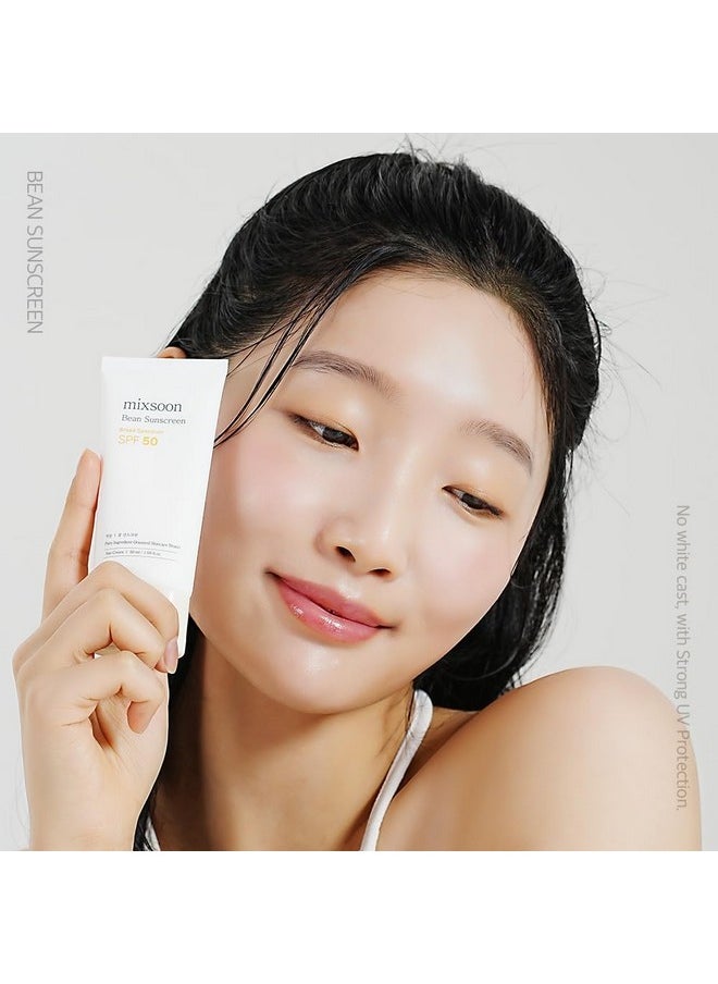 mixsoon Bean Sunscreen SPF 50 Airy Texture Type For Face Korean Skin Care 1.69 fl oz / 50ml
