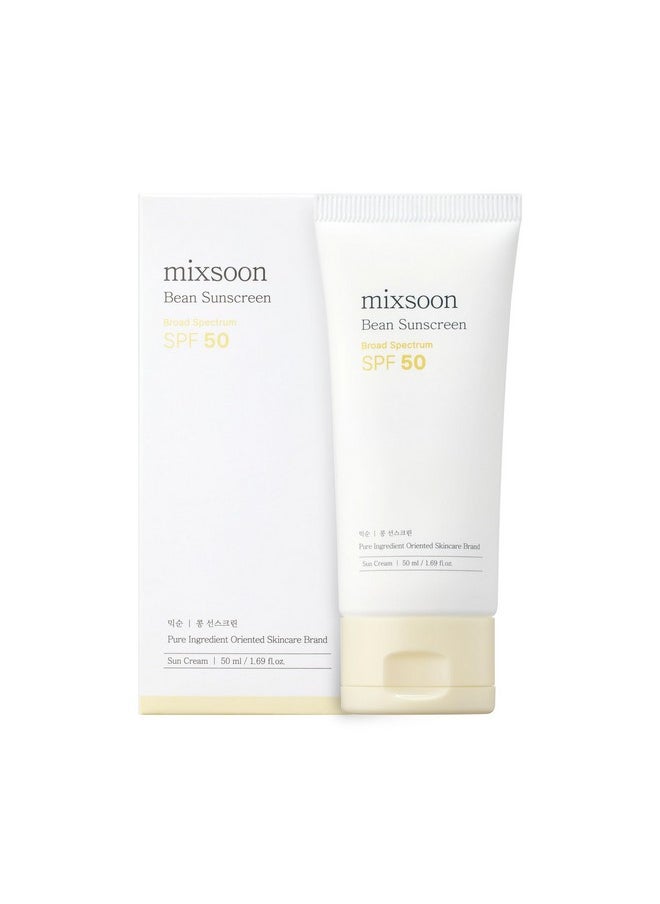 mixsoon Bean Sunscreen SPF 50 Airy Texture Type For Face Korean Skin Care 1.69 fl oz / 50ml