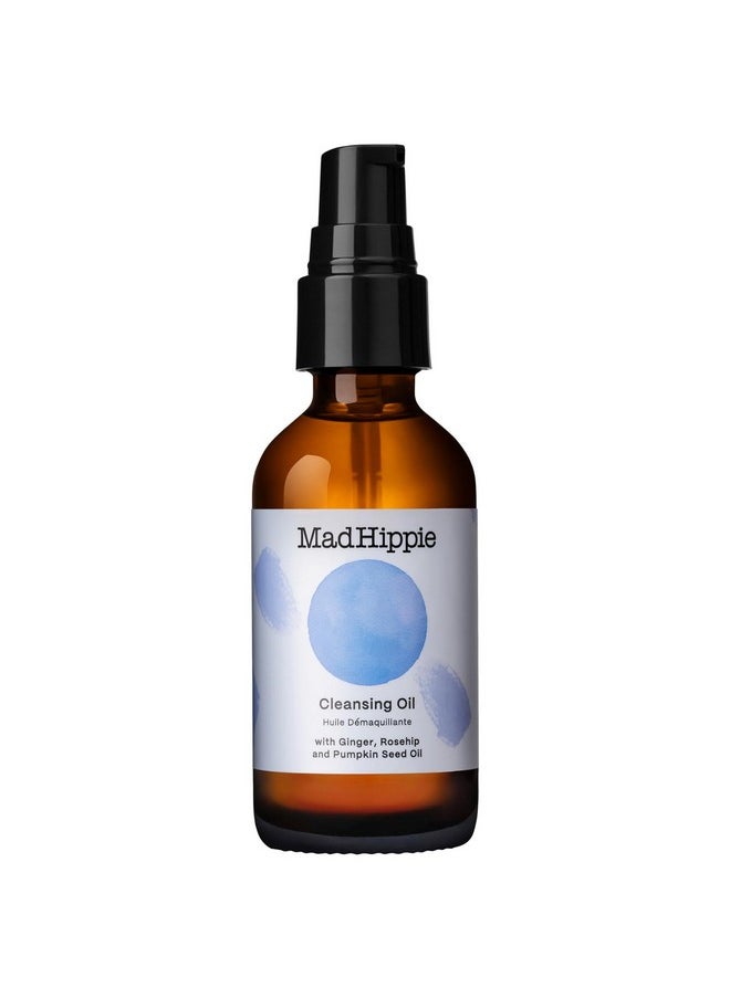 Mad Hippie Cleansing Oil for Face - Deep Cleansing Facial Cleanser & Makeup Remover for Dry, Sensitive, Acne-Prone Skin with Vitamin C-Rich Rosehip Oil, 2 Fl Oz