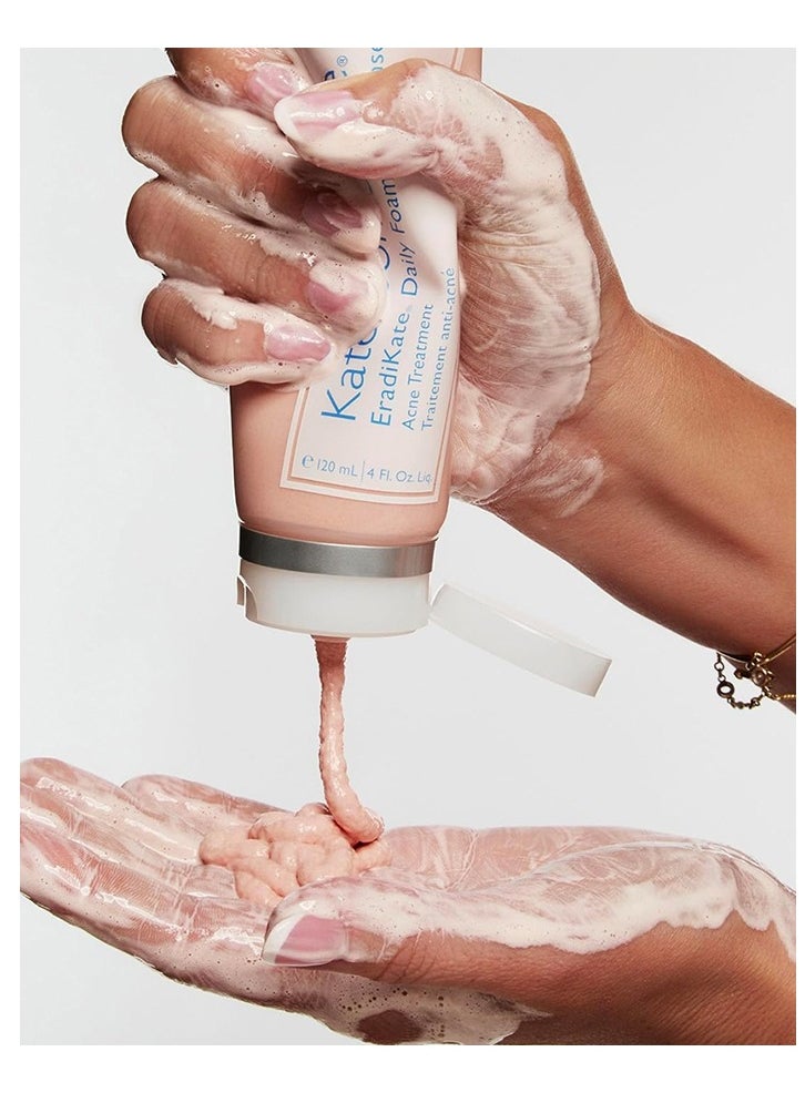 Kate Somerville EradiKate Daily Foaming Cleanser Acne Face Wash for Visibly Clearer Skin 4oz120ml