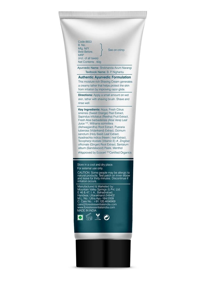 Shaving Cream Sandalwood & Orange Peel 60g