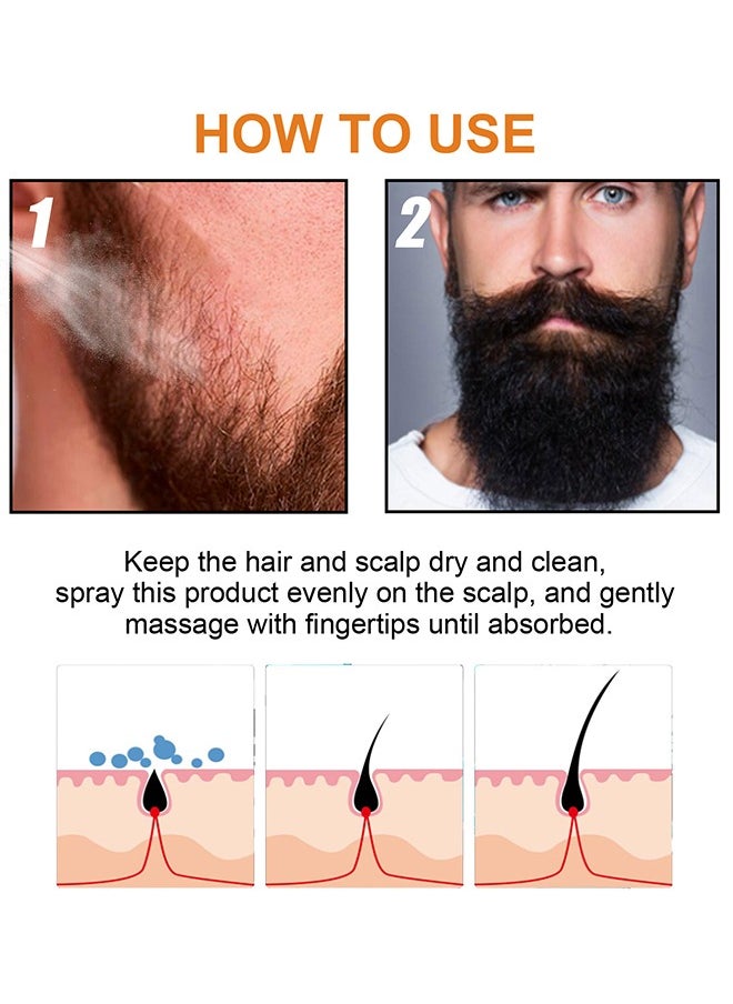 100ml Hair and Beard Growth Spray - Hair Growth Spray Beard Growth Spray 5% Minoxidil Hair Growth Spray,Hair Scalp Hair Loss Treatment Beard Growth Serum Spray