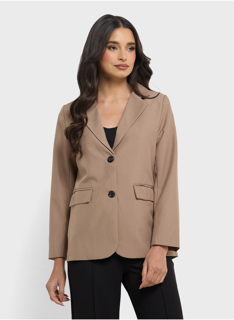 Blazer With Back Slit Detail