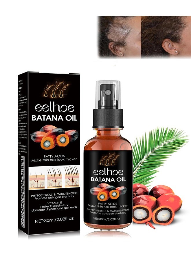 Batana Oil，for Hair Growth Batana Oil - Batana Oil Organic for Healthy Hair - Repair Damaged Hair, Nourishes Thin Hair Scalp Skin and Loss Hair Growth Fir for All Hair Types - 30 ml