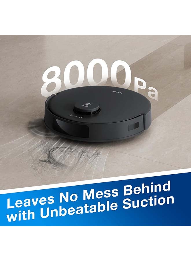 ECOVACS DEEBOT N20 PRO Plus Robot Vacuum & Mop | 8000Pa Suction | Self-Emptying | 320min Runtime | Smart Mapping & LiDAR | Pet-Friendly | App/Voice Control | 1000 W DKX55 Black