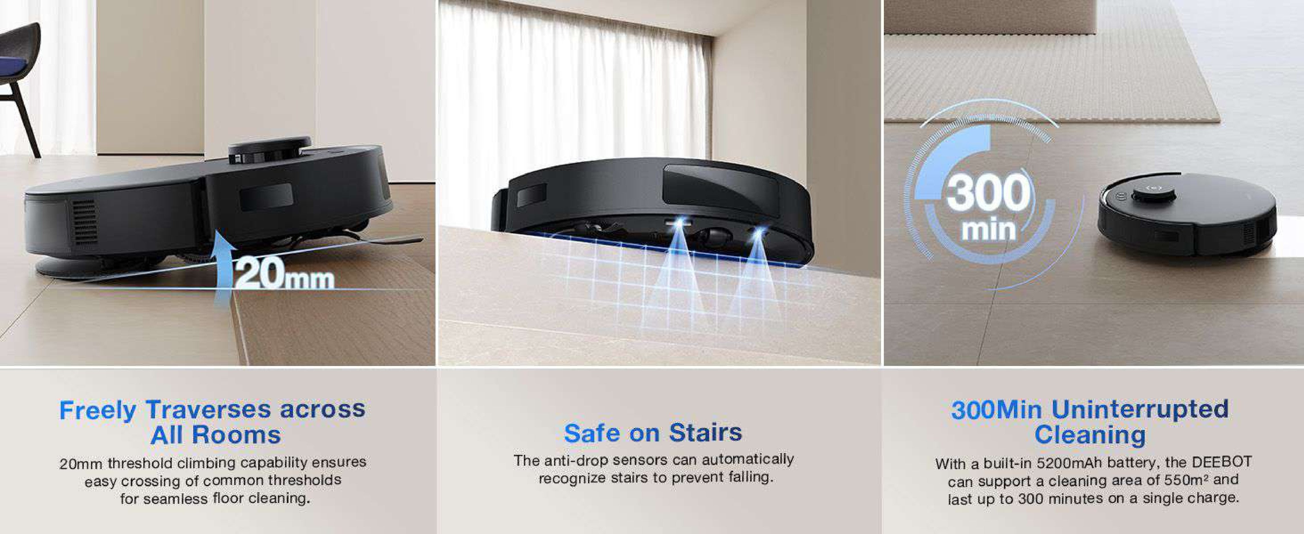 ECOVACS DEEBOT N20 PRO Plus Robot Vacuum & Mop | 8000Pa Suction | Self-Emptying | 320min Runtime | Smart Mapping & LiDAR | Pet-Friendly | App/Voice Control | 1000 W DKX55 Black