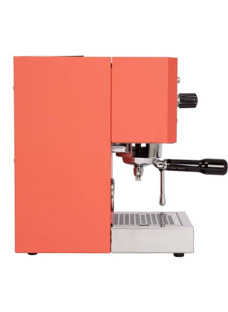 Go Espresso Machine - Compact Dual Boiler Coffee Maker with PID Temperature Control, Commercial-Grade Portafilter, and Built-In Steam Wand for Perfect Espresso and Cappuccino Brewing - Red