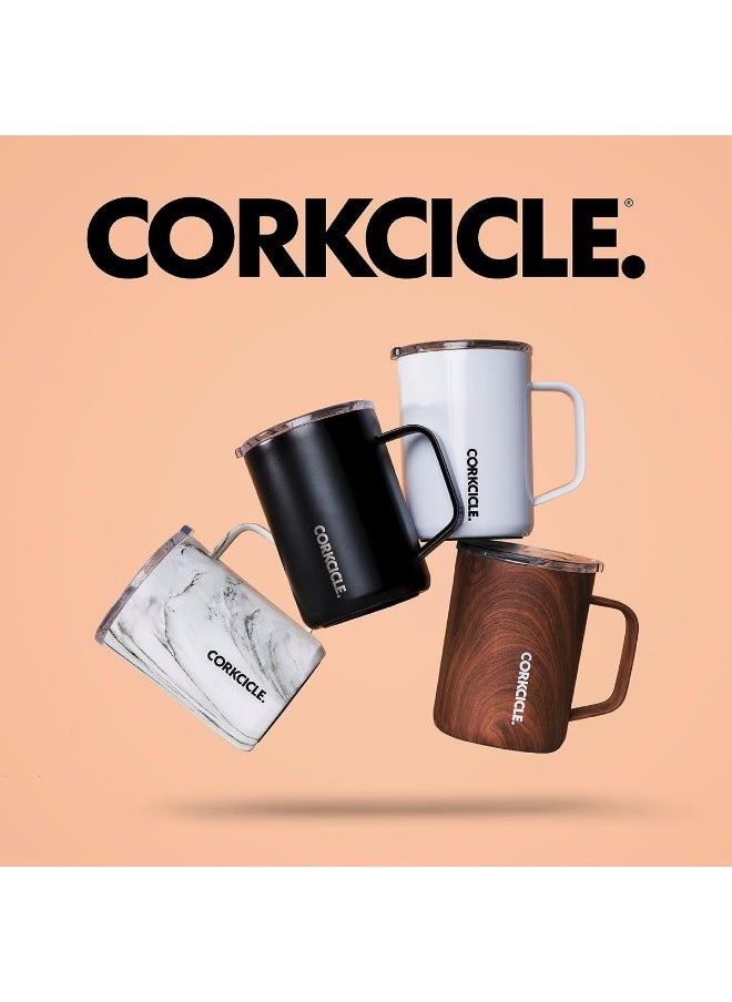 Corkcicle Triple Insulated Coffee Mug with Lid and Handle, Oat Milk, 16 oz – Stainless Steel Travel Mug Keeps Beverages Hot for 3+ Hours – Non-Slip, Easy-Grip, Spill-Resistant Tumbler