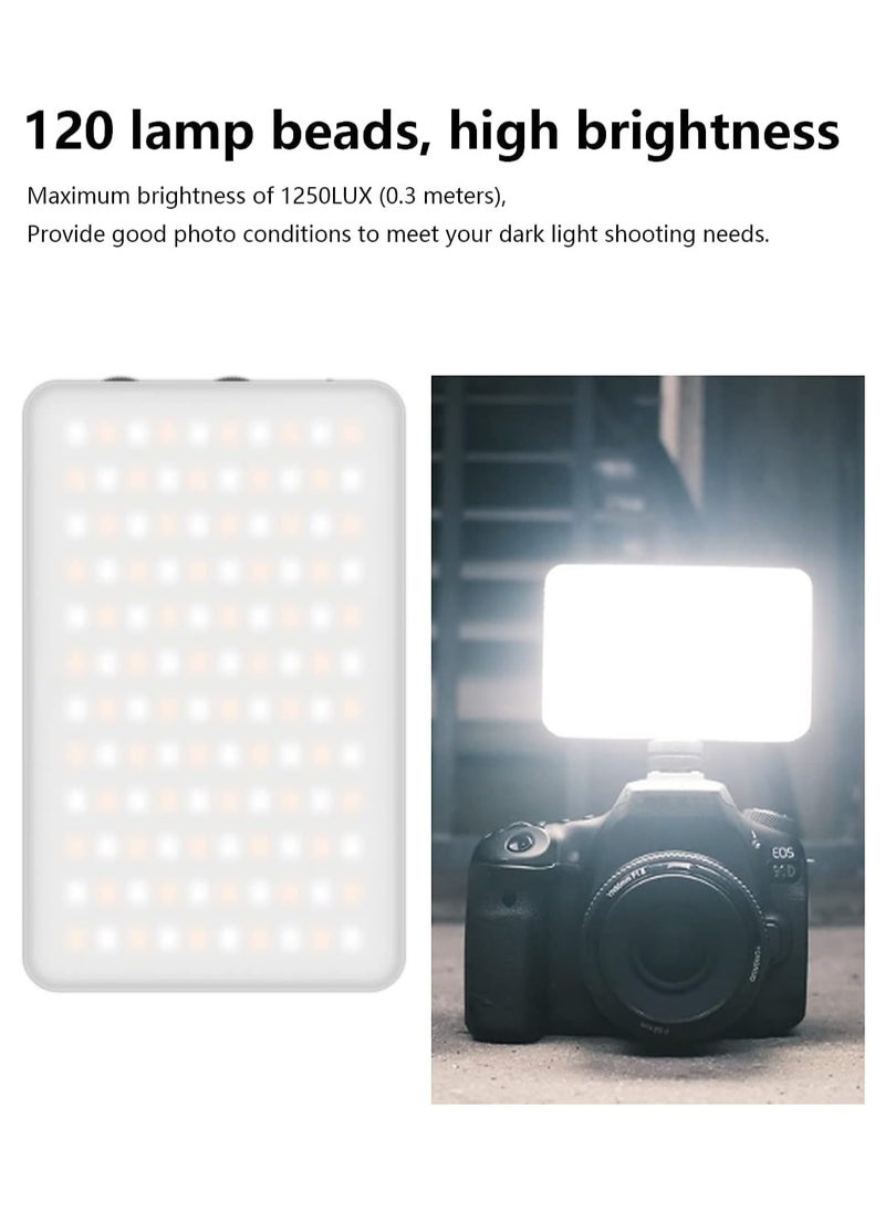 ULANZI VL120 RGB Video Light, Pocket LED On-Camera Video Lights, Built-in 3100mAh Rechargeable Battery, 360 Full Color 20 Light Effects, CRI≥95 2500-9000K LED Panels for Photography Vlogging