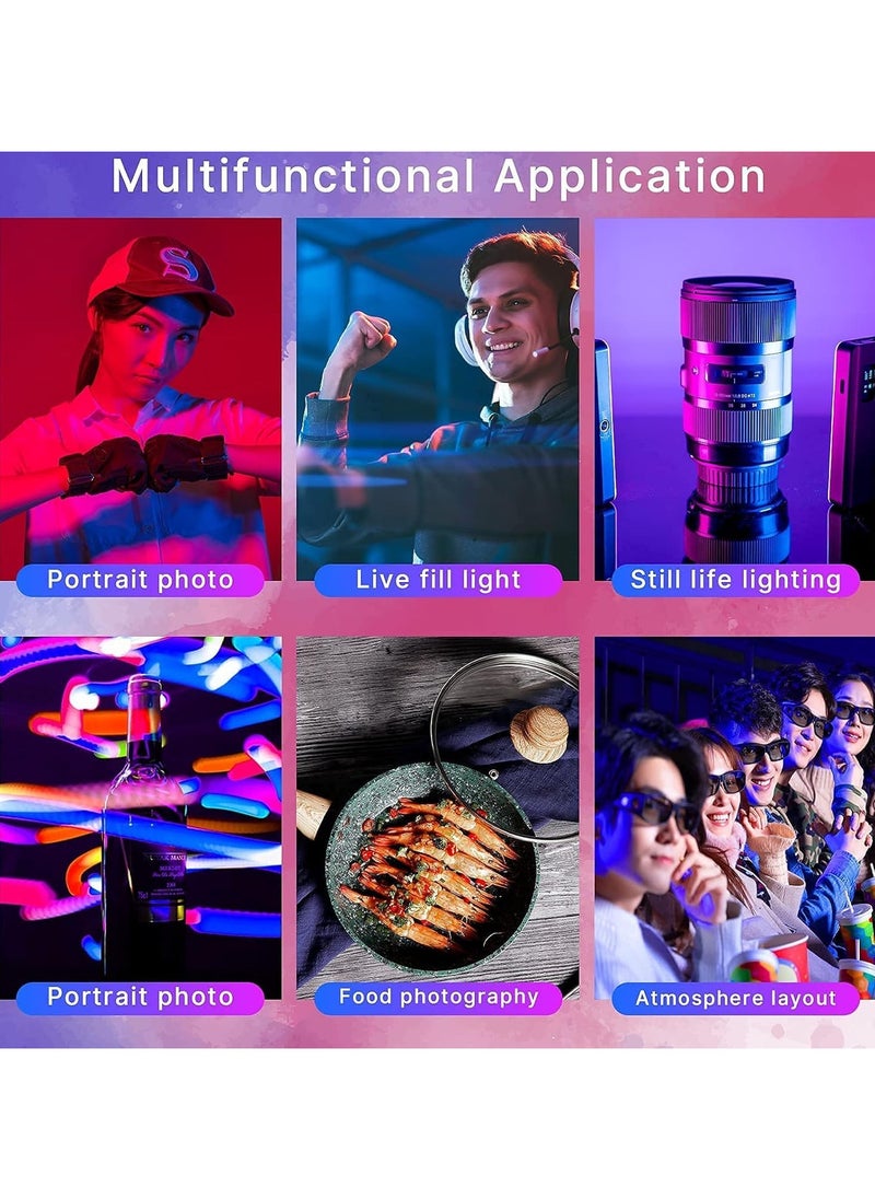 ULANZI VL120 RGB Video Light, Pocket LED On-Camera Video Lights, Built-in 3100mAh Rechargeable Battery, 360 Full Color 20 Light Effects, CRI≥95 2500-9000K LED Panels for Photography Vlogging