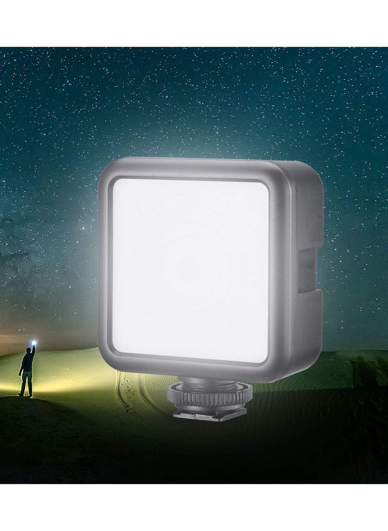 ULANZI VL49 2000mAh LED Video Light w 3 Cold Shoe, Rechargeable Soft Light Panel, Portable Photography Lighting for DJI OSMO Sony DSLR Canon Camera GoPro Vlogging