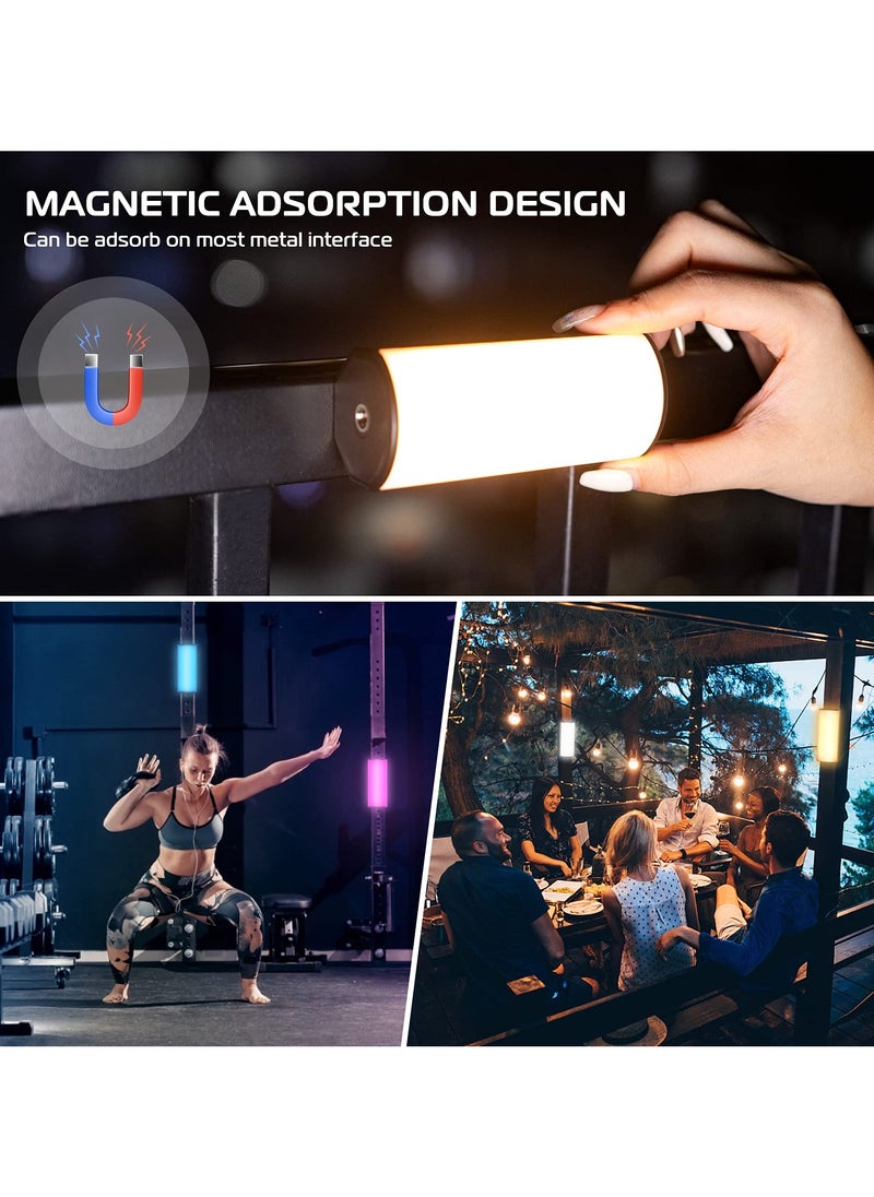 ULANZI Handheld Light Wand, 360° RGB LED Video Light for Photography, 2000mAh Rechargeable Mini Light Stick for Video Shooting, 2500-9000K Dimmable Camera Light w LCD, Support Magnetic Attraction