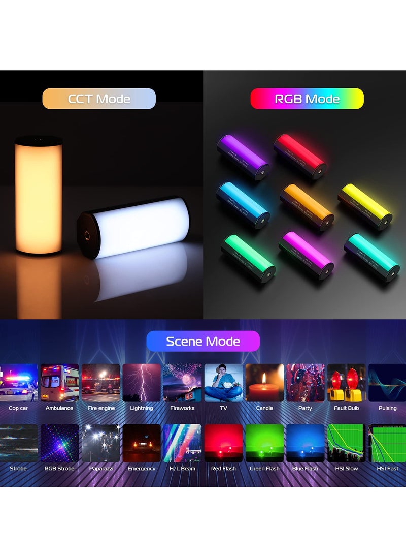 ULANZI Handheld Light Wand, 360° RGB LED Video Light for Photography, 2000mAh Rechargeable Mini Light Stick for Video Shooting, 2500-9000K Dimmable Camera Light w LCD, Support Magnetic Attraction