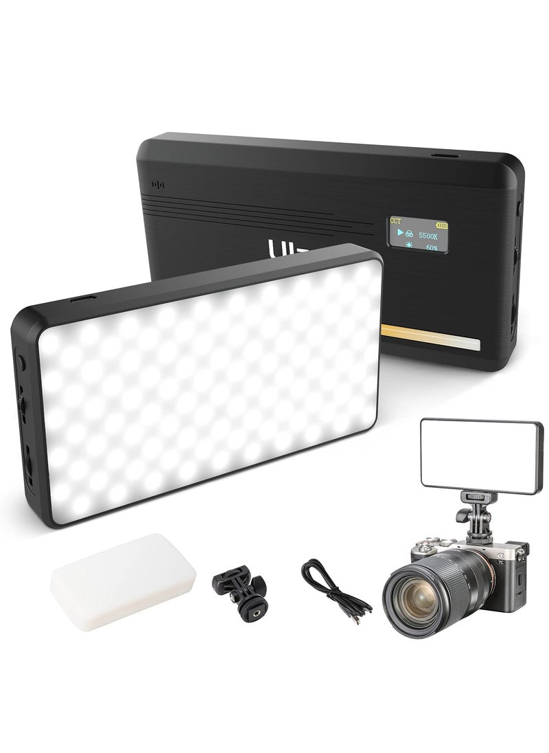 ULANZI VL200 Bi-Color LED Video Light, On-Camera Video Light, Type-C Rechargeable 5000mAh Mini Camera Light, 2500-9000K Ultra Bright Photo and Video Lighting, Fill Light, Potable Photography Lighting