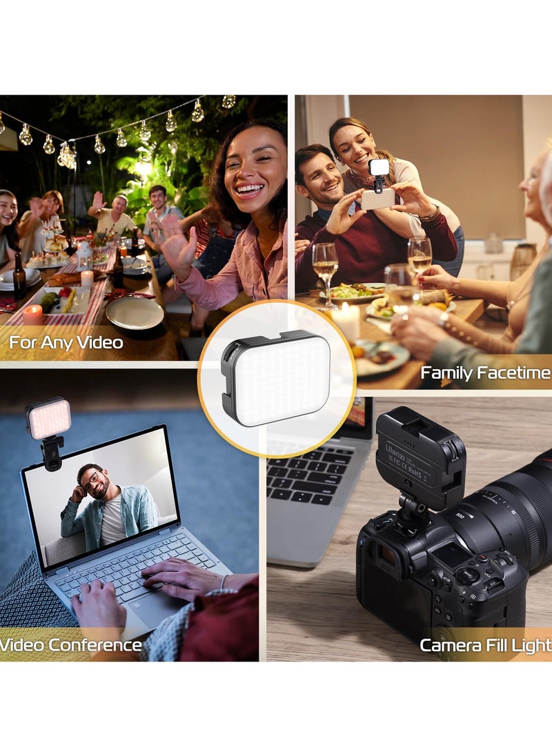 Ulanzi VL100X Selfie Light, Clip LED Light Panel for Phone/Laptop/Tablet/Computer, Bi-Color Portable Clip Camera Light with Dimmable 2500-6500K with 2000mAh Battery for Video Conference/Picture