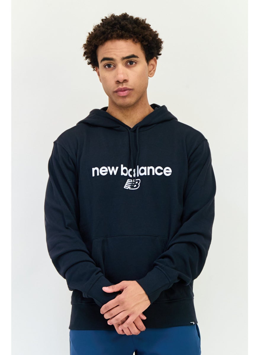 Men Sportswear Fit Long Sleeve Outdoor Hoodie, Black