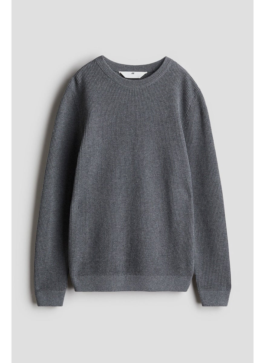 Textured-Knit Jumper