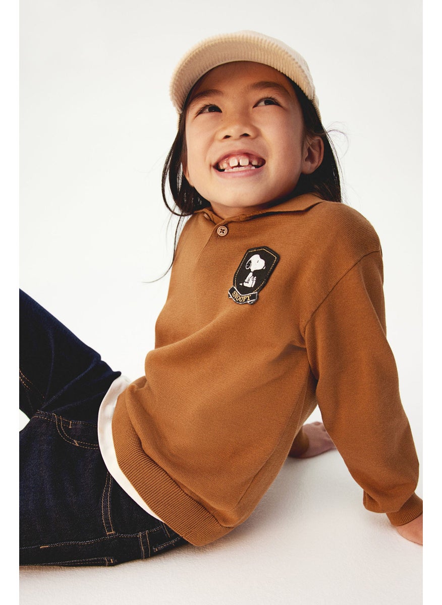 Fine-Knit Polo Shirt