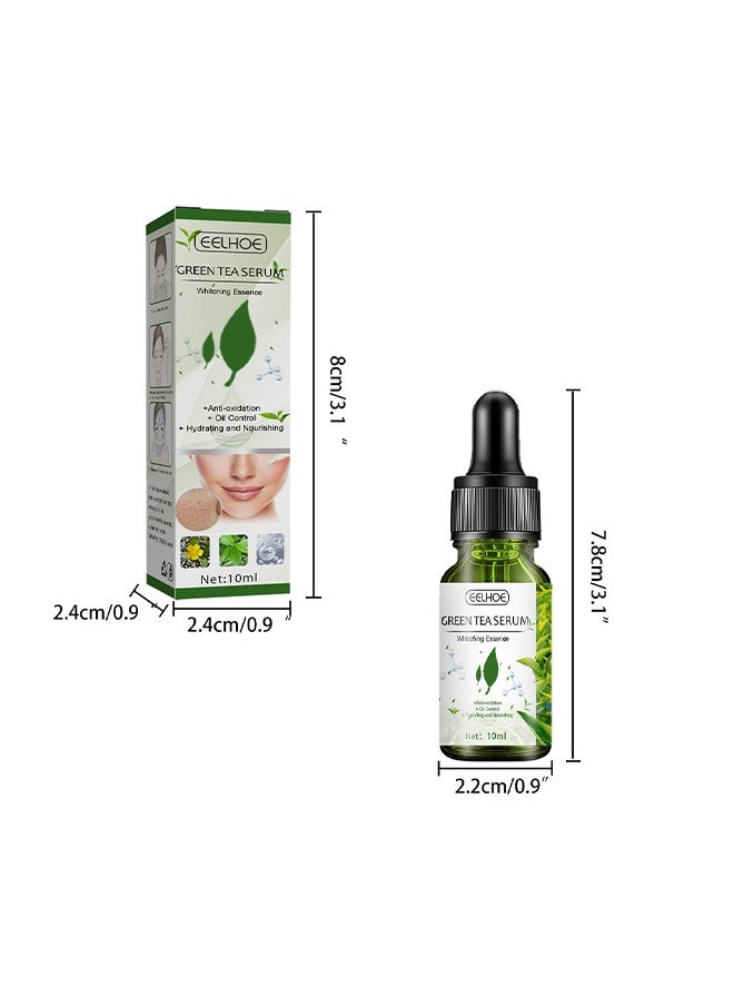 Green Tea Serum,Pore Shrinking Rejuvenates The Skin Moisturizing And Gently Shrinks,Anti-oxidation ,Oil control,hydrating and nourishing,Whitching Essenge (10ml）