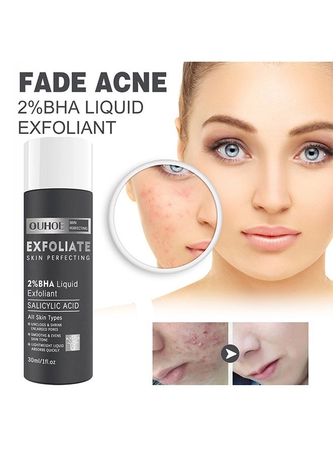 Exfoliate -Skin Perecting,SKIN PERFECTING 8% AHA Gel Exfoliant & 2% BHA Liquid Duo-Facial Exfoliants for Blackheads Enlarged Pores Wrinkles and Fine Lines Face Exfoliators w/Glycolic Acid Salicylic Acid 30ml