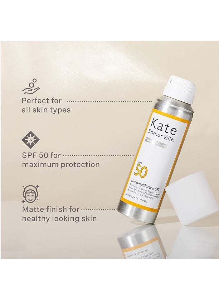 KATE SOMERVILLE Uncompli Kated SPF 50 Soft Focus Makeup Setting Spray 3.4fl oz