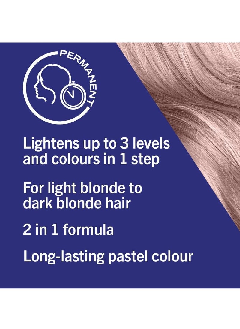 LIVE Lightener plus Twist Permanent Purple Hair Dye 2 in 1 Formula Lightens and Colours Up To 3 Levels Cool Lilac 104