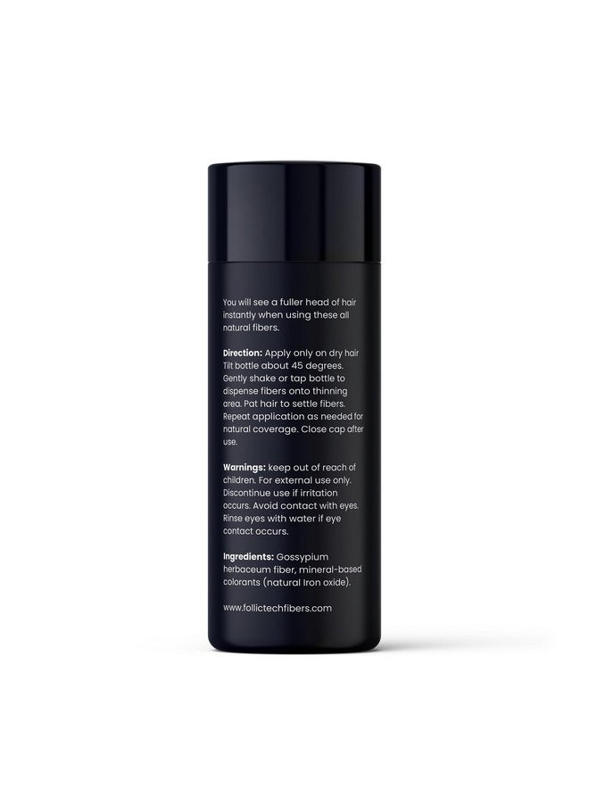 Follic Tech Hair Fibers for Thinning Hair for Women and Men. Achieve Thicker and Fuller Looking Hair instantly. Thick Hair Fiber to Conceal Hair Loss in 6 Shades - 27.5g Bottle - Grey