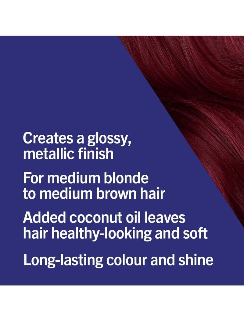 LIVE Urban Metallics Vibrant Long Lasting Permanent Red Hair Dye Infused with Coconut Oil for Shiny Hair Ruby Glaze U68