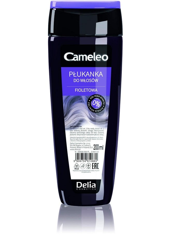 Cameleo Violet Hair Toner Yellow Tones Eliminator for Grey, White or Platinium Blond Hair, 200ml
