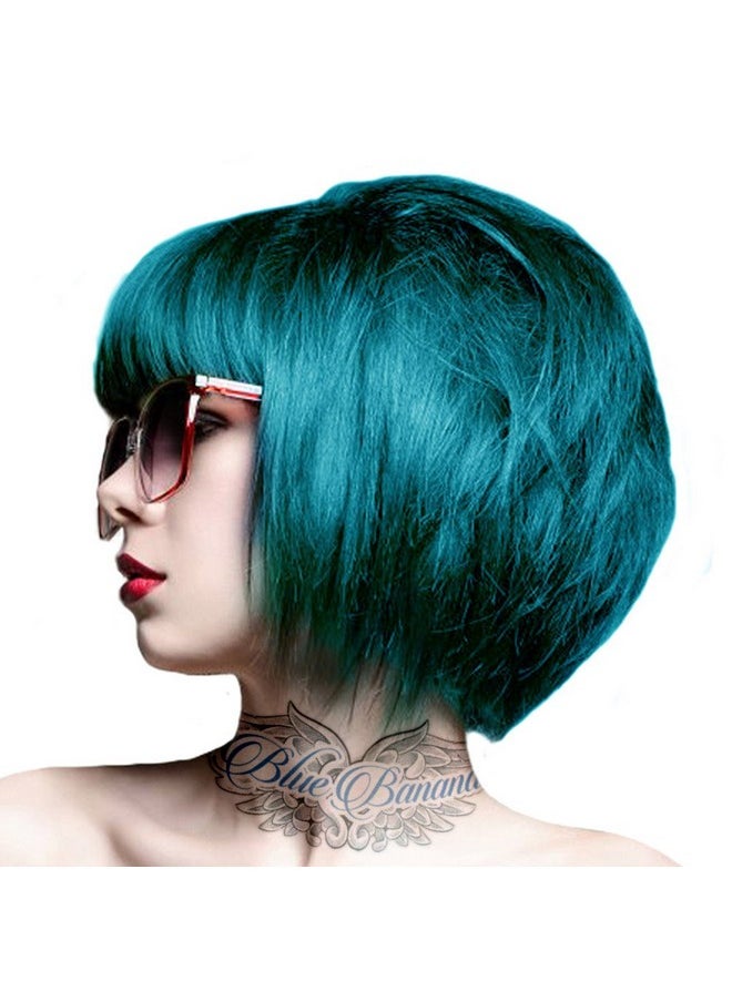 Crazy Color Semi Permanent Hair Colour, Peacock Blue 45, 100 ml