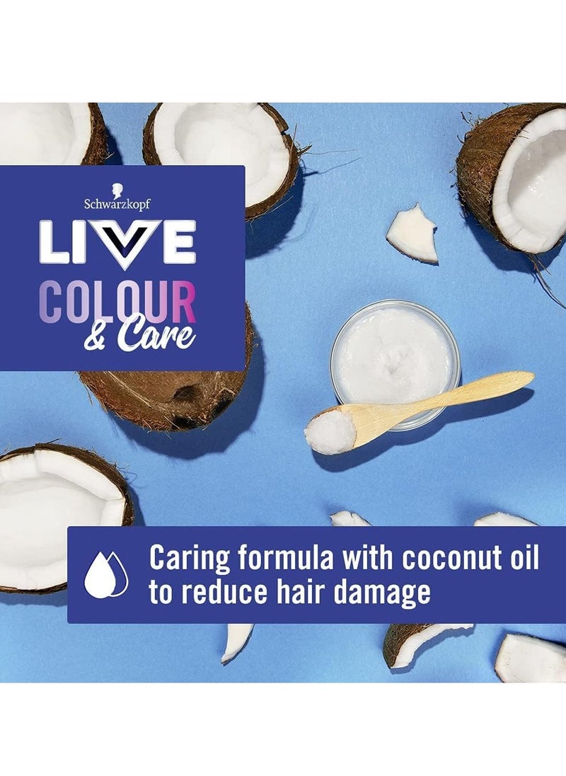 LIVE Colour and Care Hair Mask 5 Minute Wash Out Blonde Toning Colour Boost Semi permanent Silver Hair Dye Lasts Up To 6 Washes Icy Pearl 150ml