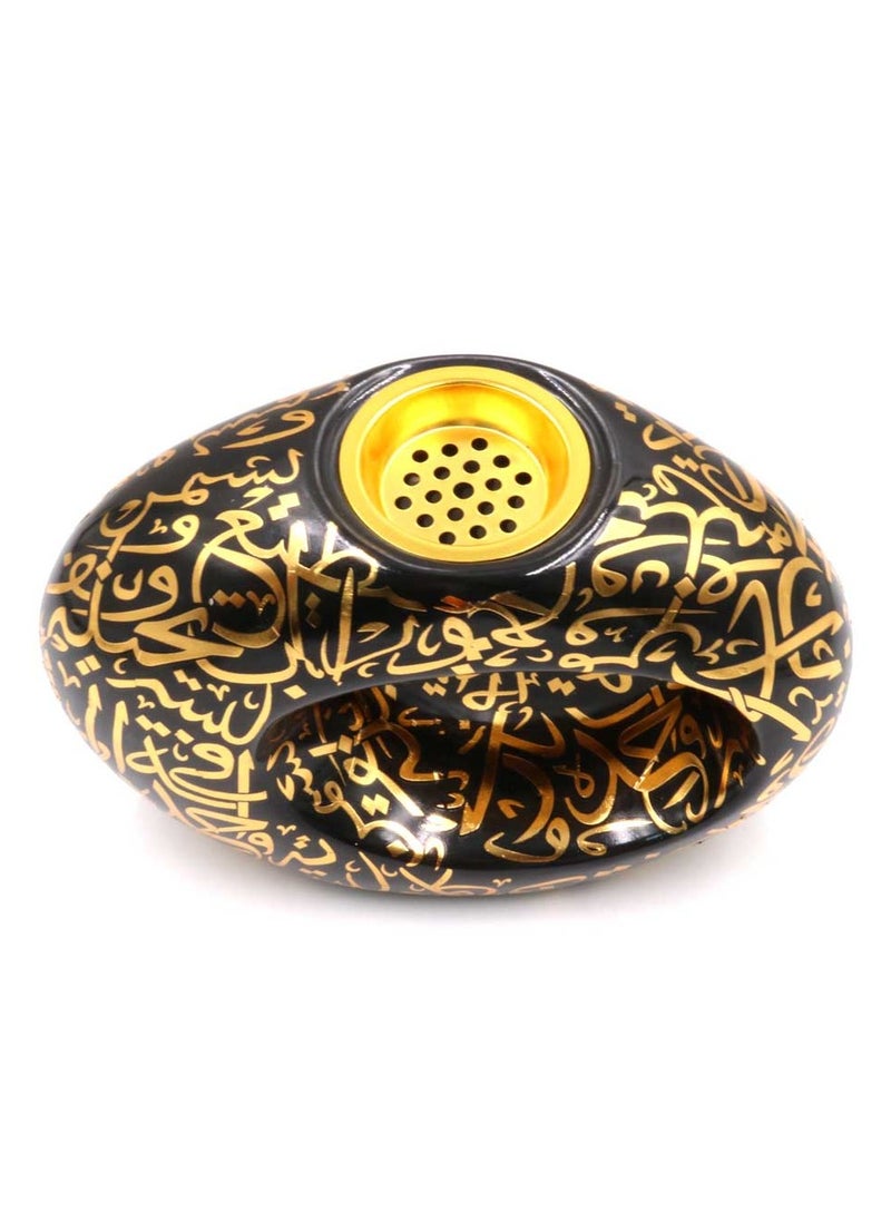 High Quality Stylish Incense Burner Oud Holder on Top - Black