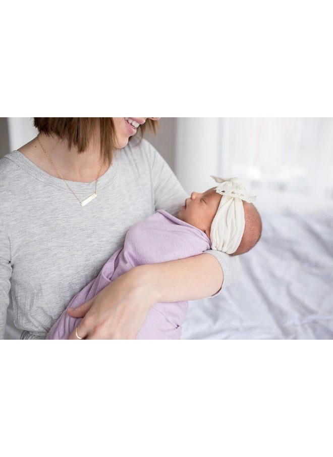 Copper Pearl Large Premium Knit Baby Swaddle Receiving Blanket