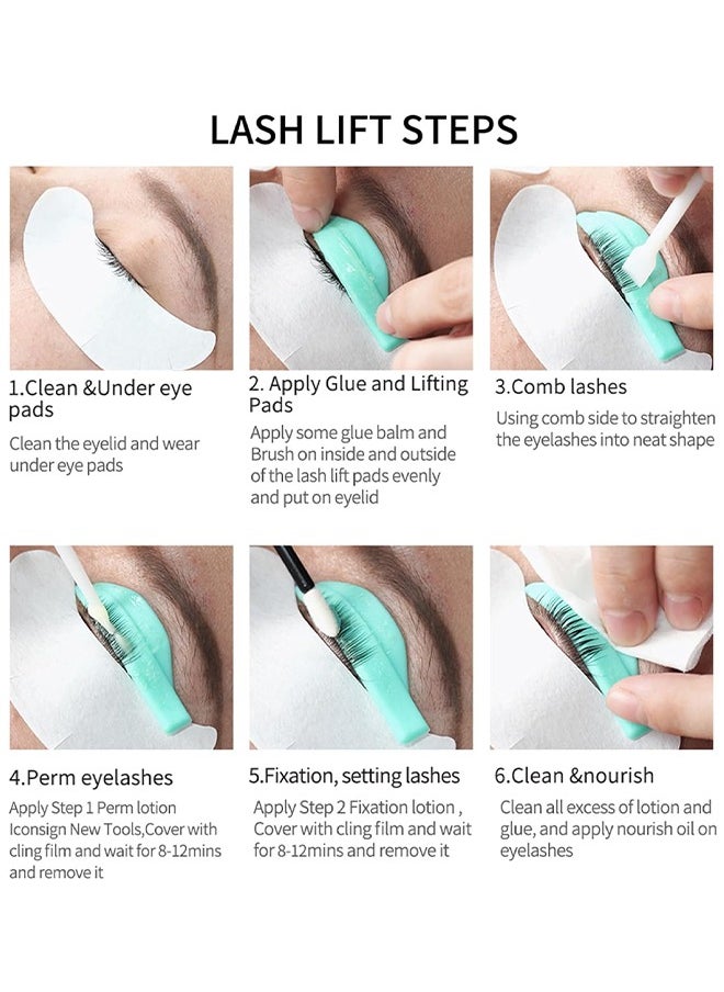 2-in-1 Lash Lift and Brow Lamination Kit, High-Capacity Lotion Tubes for Salon or Home Use, Long-Lasting Curling and Setting for Supermodel Lashes