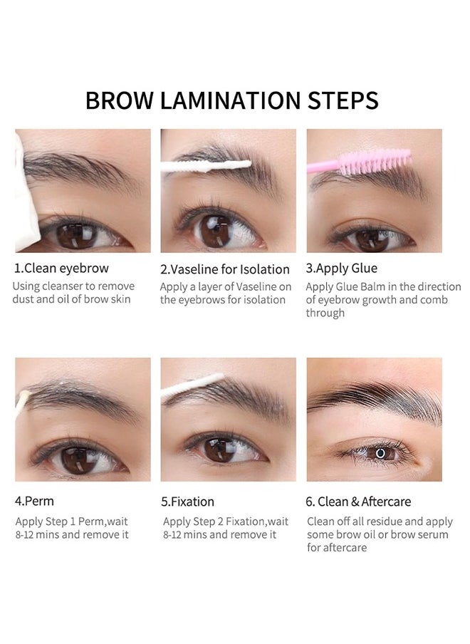 2-in-1 Lash Lift and Brow Lamination Kit, High-Capacity Lotion Tubes for Salon or Home Use, Long-Lasting Curling and Setting for Supermodel Lashes