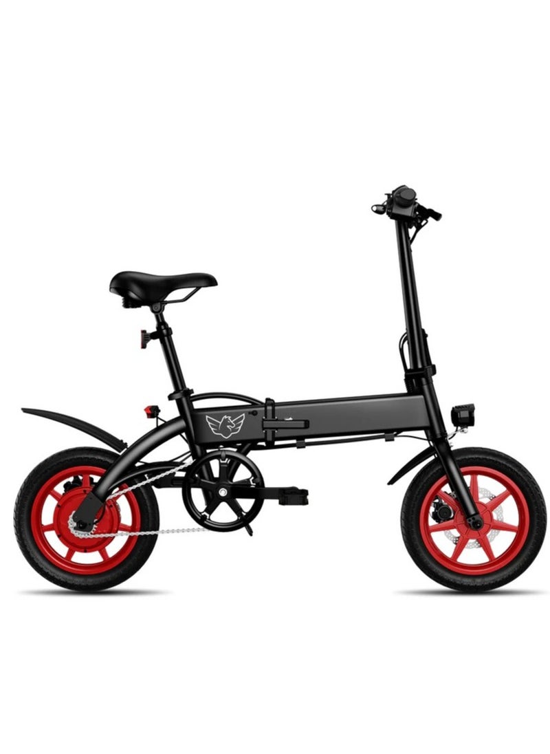 Premium Quality Adult Folding Electric Bike with 350W Brushless Motor, 36V 8AH Battery, Carbon Alloy Frame, 14-Inch Tires, Dual Disk Brake, 35KM Range in Single Charge, Adjustable Seat Electric Scooter