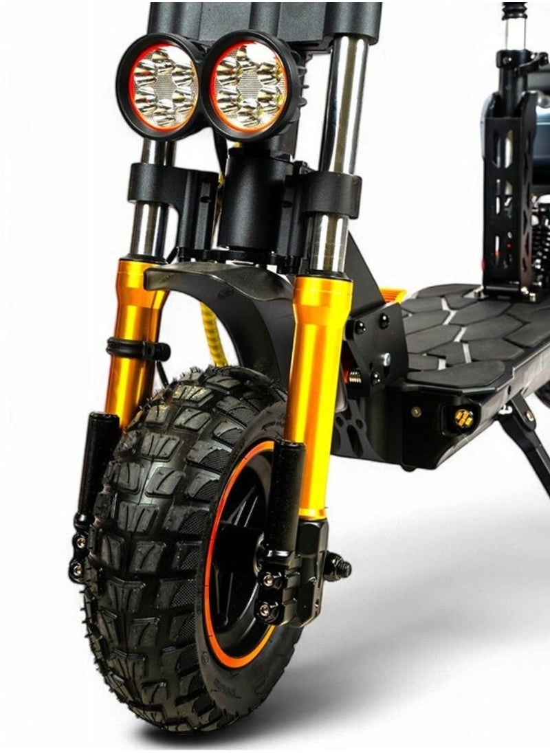 H4 Electric Scooter with 1800W Motor, 48V 13Ah Battery, 50KM/H Speed, 29KM Range, 11 Inches Tires, Dual Suspension, Disc Brakes, Remote Lock System, Storage Box and Seat