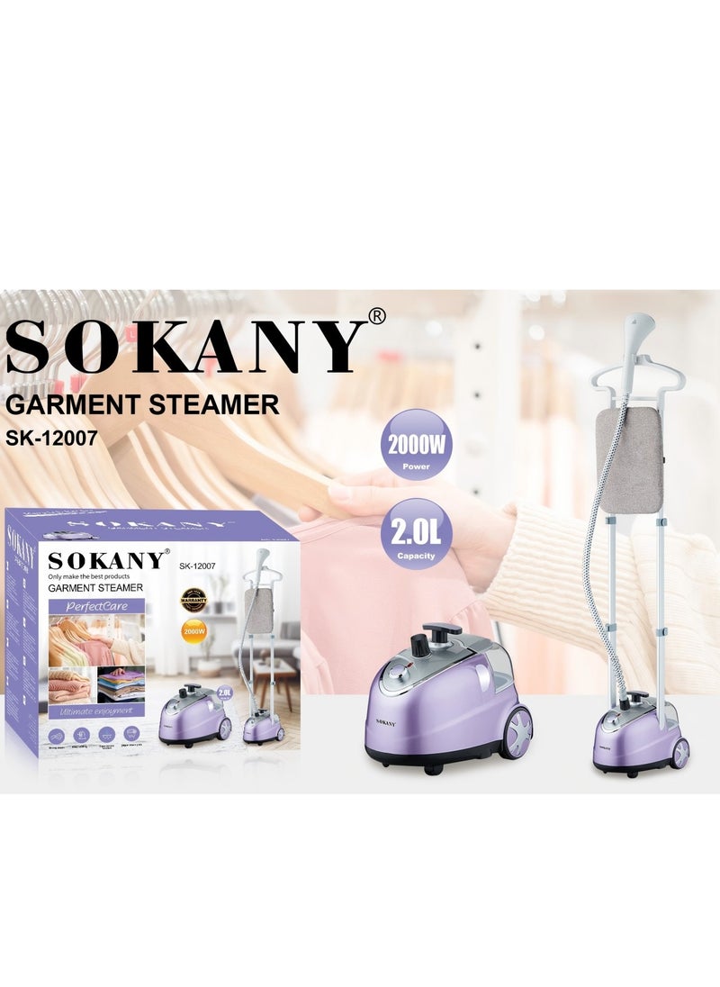 SOKANY Portable Standing Garment Steamer with Large - capacity Water Tank and Wheels Plug: European Standard