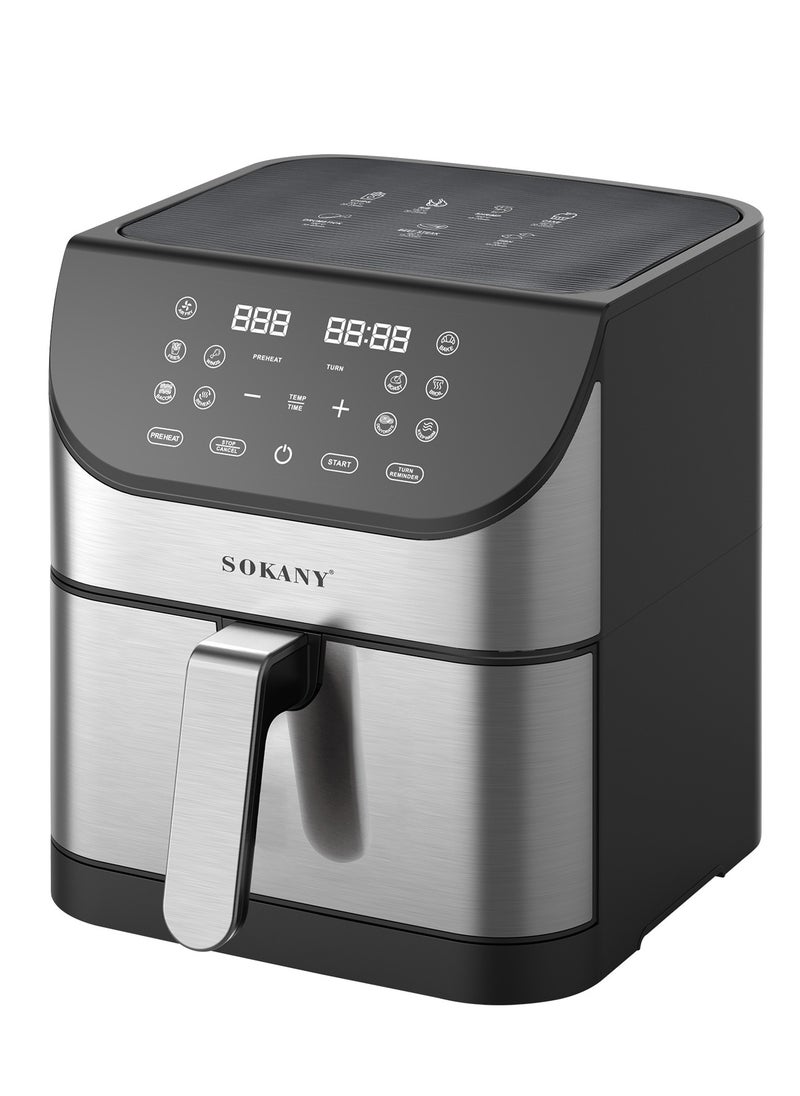 SOKANY Home Kitchen Multi Functional Touch Air Fryer, 7-Liter 1500 Watt - Plug: European Standard