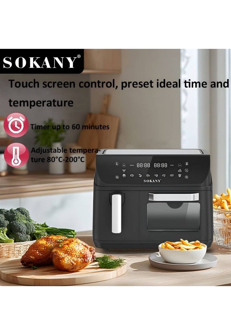 Home Smart Touch Air Fryer, 2400 Watts, Adjustable Temperature - Plug: European Standard