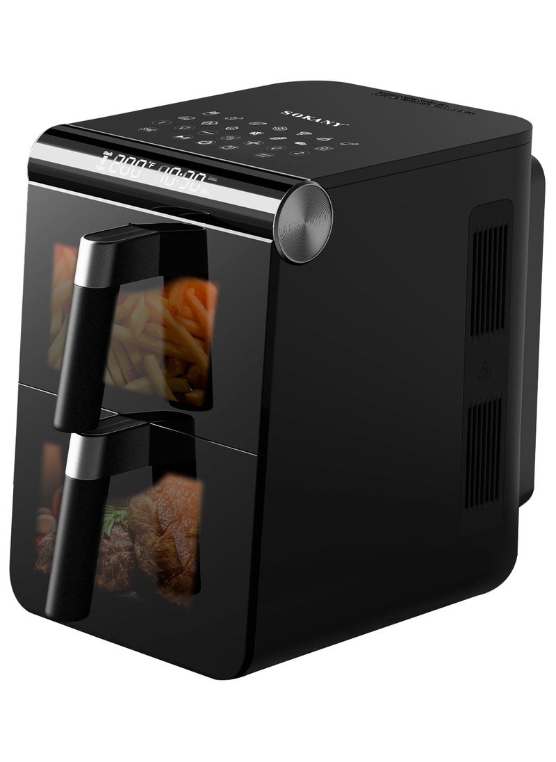 Multi Functional Health Intelligent Air Fryer, Home Visual Intelligent Touch Air Fryer - Plug: European Standard