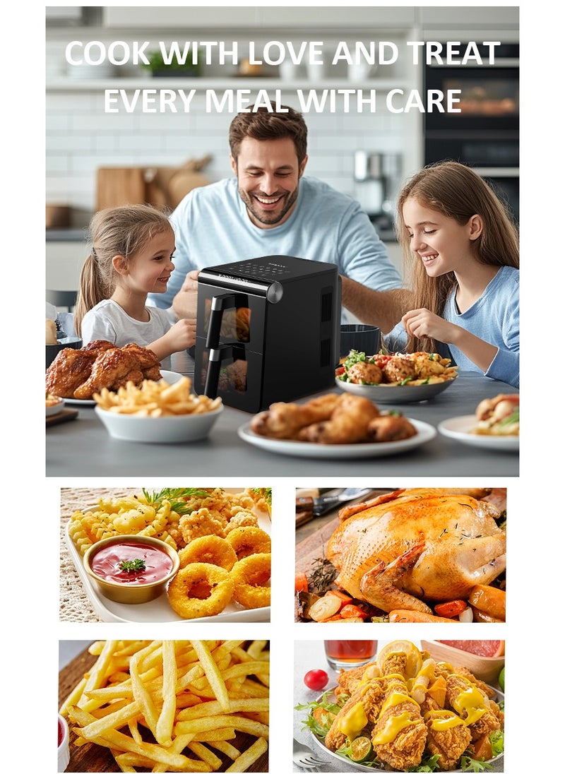 Multi Functional Health Intelligent Air Fryer, Home Visual Intelligent Touch Air Fryer - Plug: European Standard